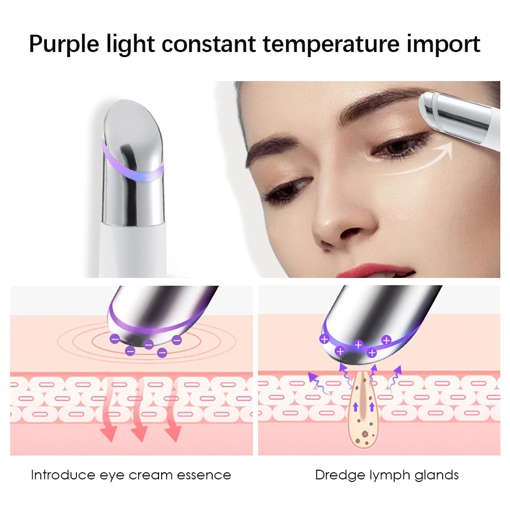 New IPL Vibration Eye Massager Anti Dark Circle Blue Light  Anti Wrinkle Pen Hot Compress Beauty Device Machine