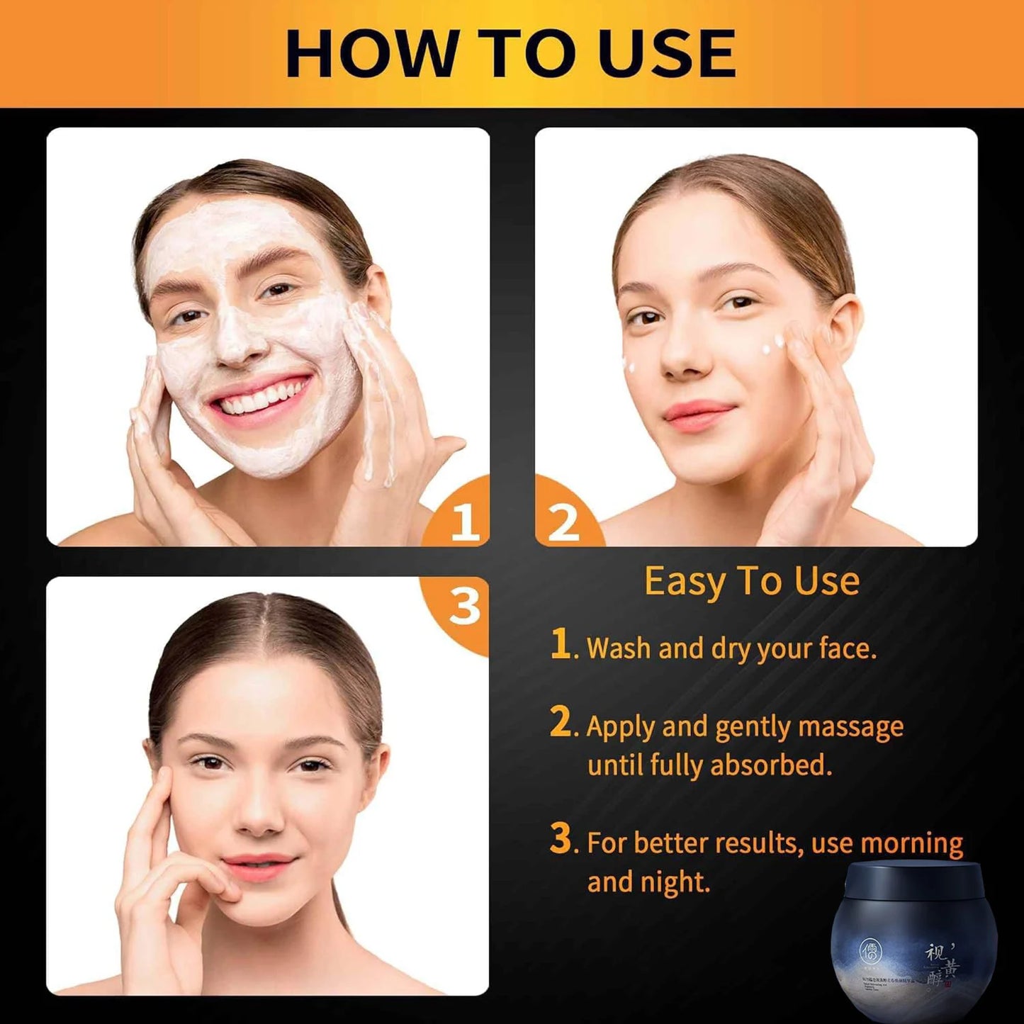 100g Korean Retinol Anti Aging Face Cream Moisturizing Wrinkle Remover Collagen Hyaluronic Acid Creams Skin Care Cosmetic Day and Night Top Quality Cream Women Skin Care Supplies