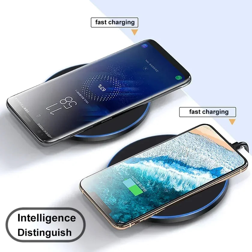 White/Black Color 300W  Fast Wireless Charger Pad + Cable  for iPhone 16 15 14 13 12 Pro Max Samsung Galaxy S24 S23 S22 Xiaomi Wireless Charging Station Mobile Cell Phones Accessories