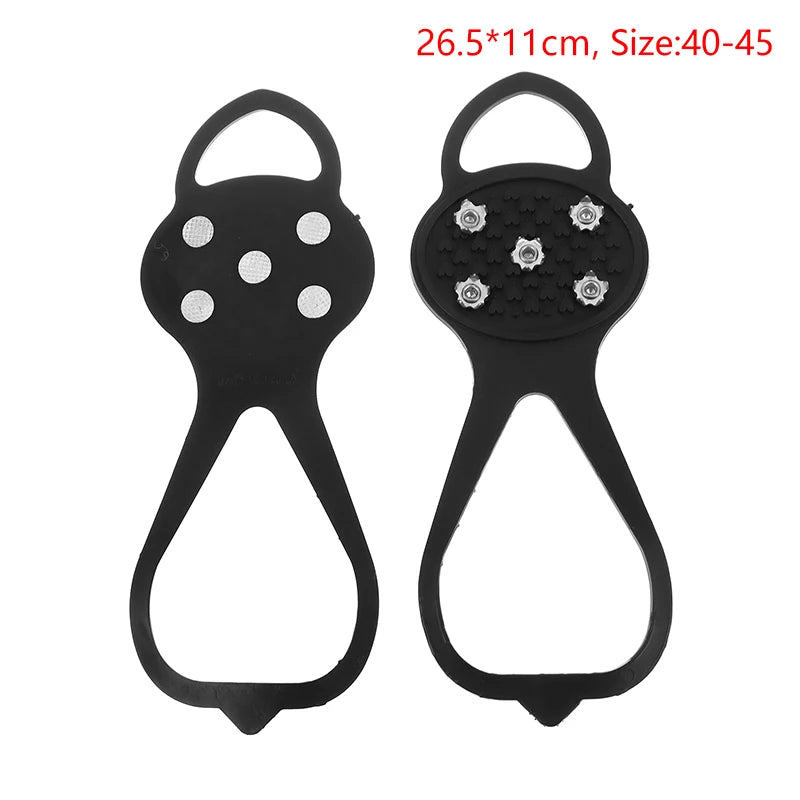 NEW Arrivals 2PCS 8-Studs TPE Anti-Slip Ice Claws Winter Sport Shoe Cover For Women Men Snow Climbing Spike Grips Crampon Cleats Boots Cover Winter Sports Accessories Supplies