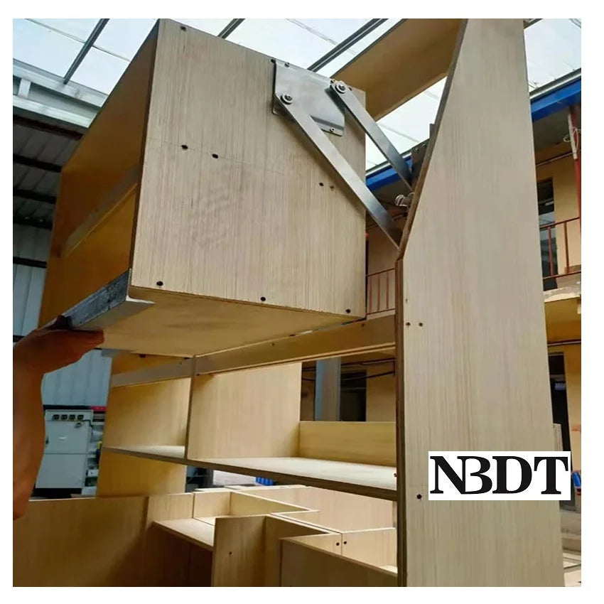 Buffered DIY Cabinet Cupboard Storage Rack Lifter Lifting Bracket Pull Down Up