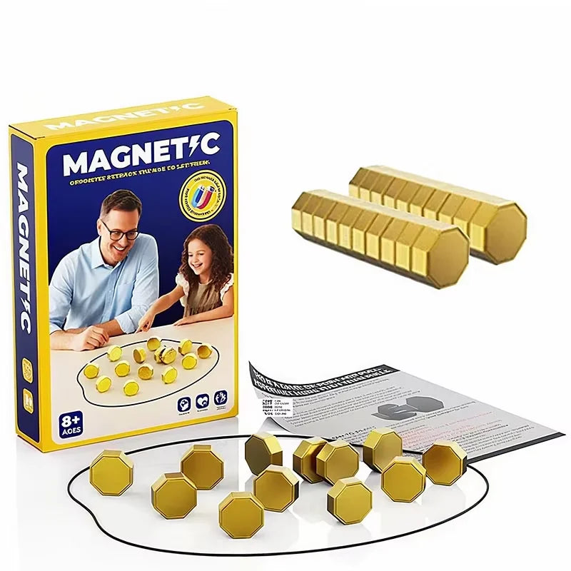 Family Party Games Magnetic Stones Game Interactive Magnet Board Strategy Game for Family Kids Adults High Quality Longest Side 3.4cm