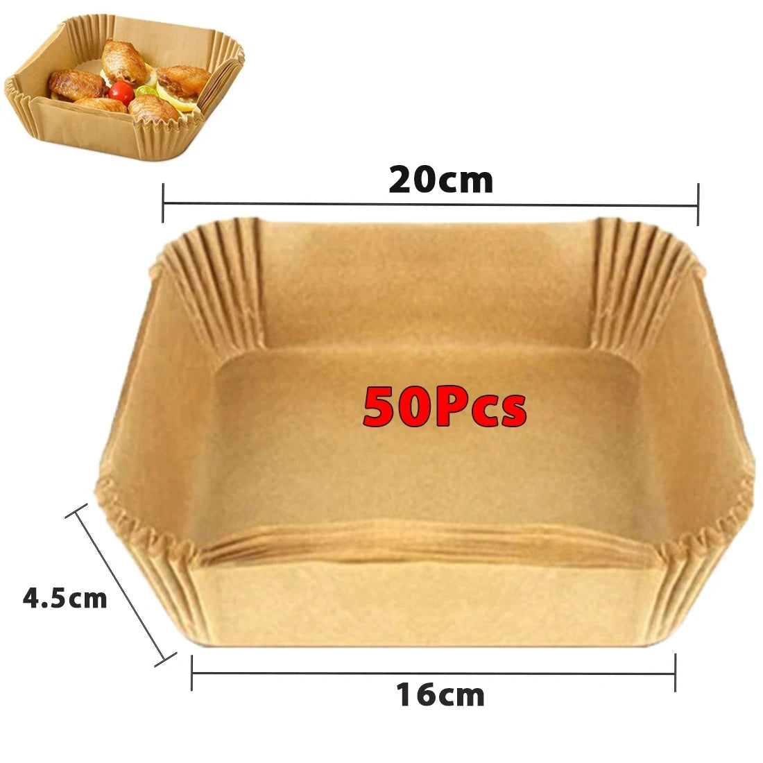 NEW Arrivals 100PCS Set Air Fryer Disposable Paper Non-Stick Air Fryer Baking Paper Plates Round Air-Fryer Paper Liners Paper Kitchen Accessories