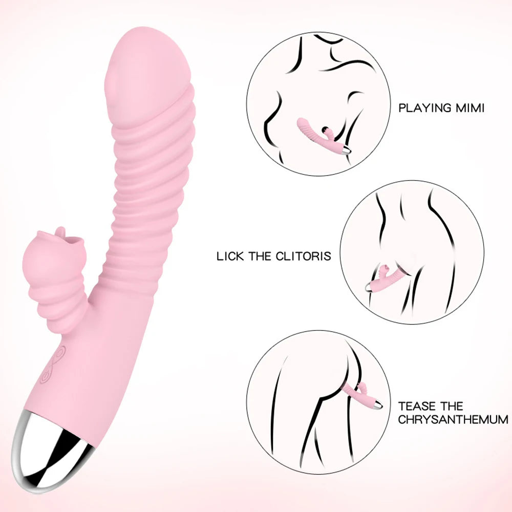 Powerful Clitoral Vibrator G-spot Dildo Sex Toys For Women tongue licking Stimulator Vibrator Female Sexy Goods for Adults 18