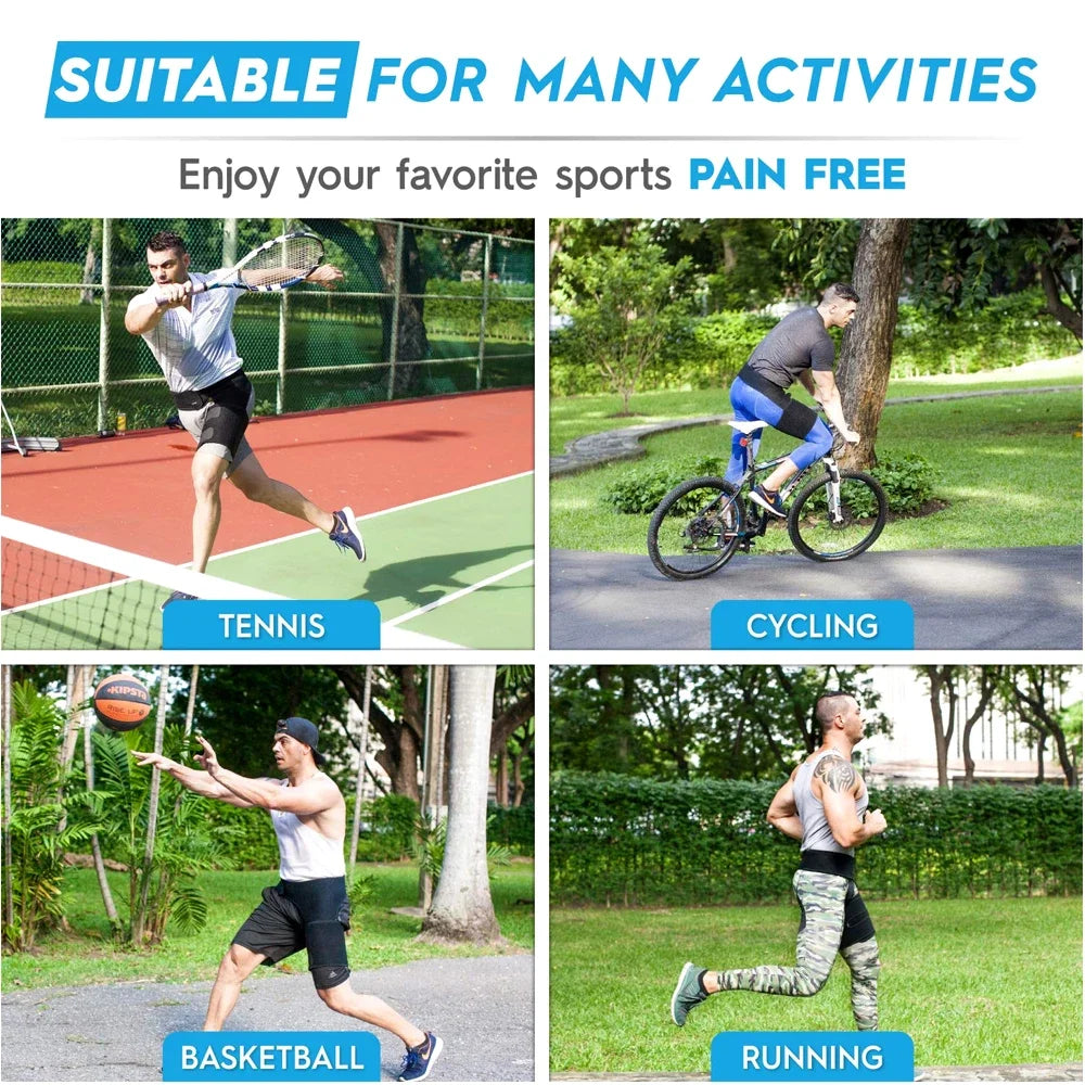 NEW Arrivals Sport Adjustable Groin Support Thigh Compression Wrap Strap Leg Support Hamstring Brace for Runners Cyclists  Sciatic Nerve Leg Muscle Pain Relief Health Care Supplies