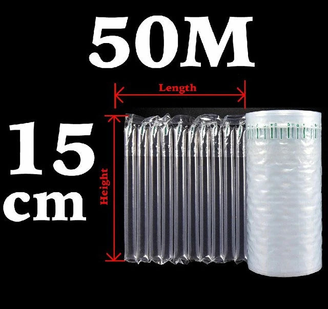 NEW Arrivals 30M-50M Inflatable Air Buffer Plastic Packaging Bump Filling Air Column Protective Bubble Bag Anti-Pressure Shock Express Mail Pocket Roll with Pump