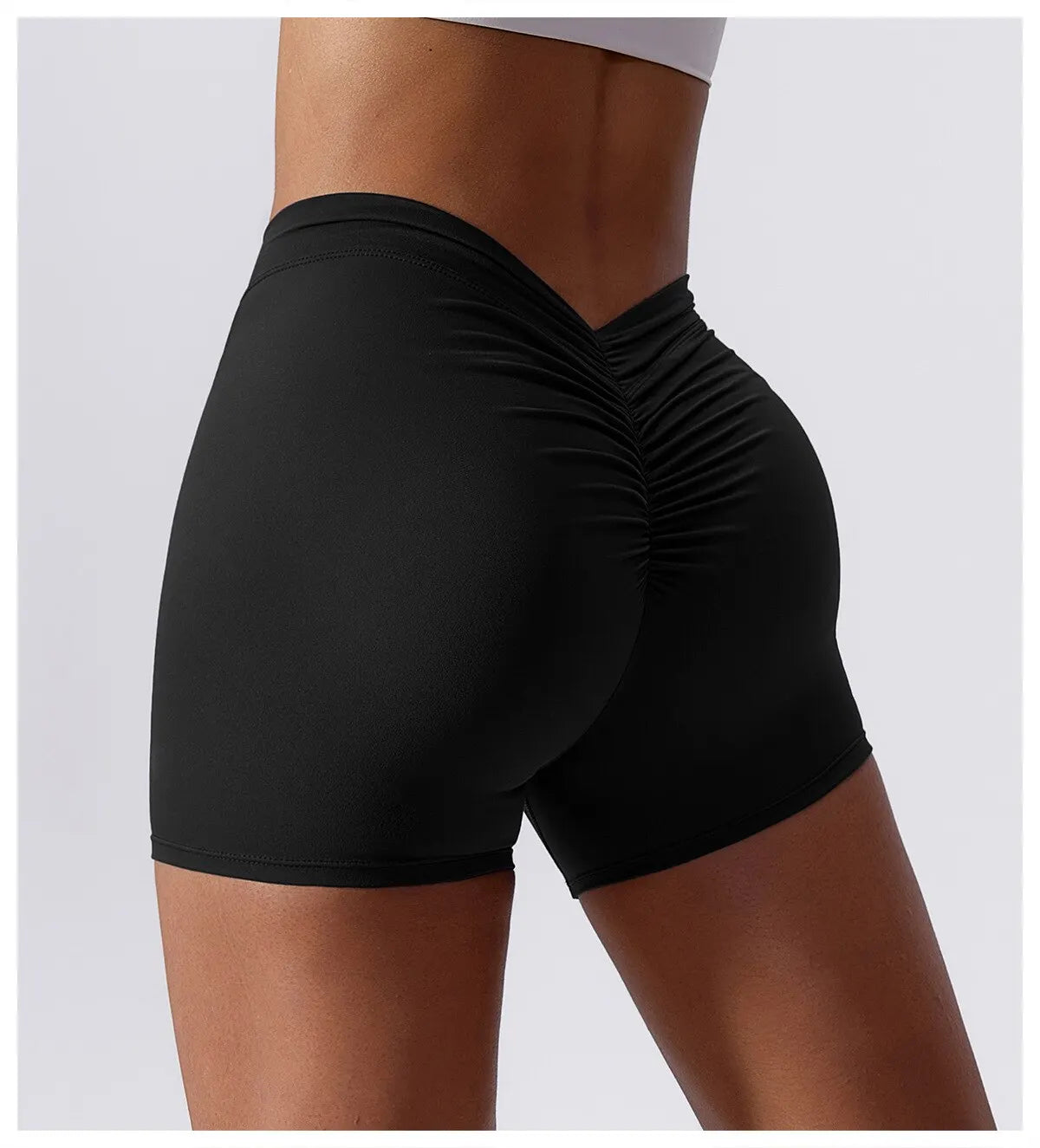 Women's Sexy Stretch Yoga Shorts With Hip Lifting And Abdominal Tightening Tight Fitness Wearing Running Pants Externally