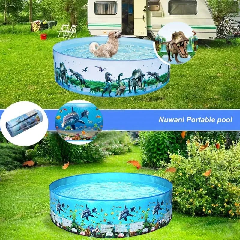 Pet Swimming Pools Removable Pools for Large Dogs Snap-on Kiddie Pools Folding Pet Swimming Pools Bathing Tools Pet Products