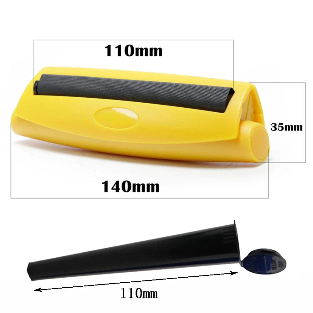 110mm Cigarette Rolling Machine with Moisture-Proof Tobacco Storage Tube Herb Roller DIY Pipe Smoking Accessories