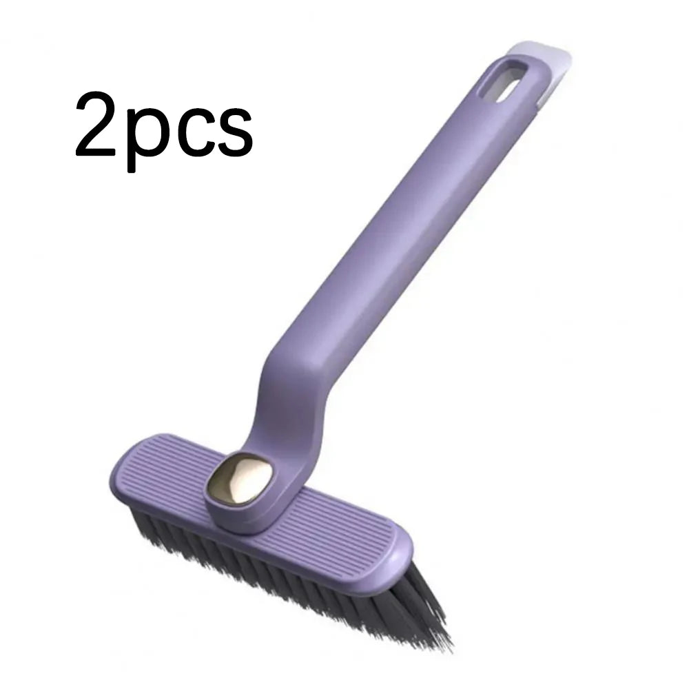 NEW Arrivals 2PCS Set Multipurpose Bathroom Tile Floor Gap Kitchen Cleaning Brush Rotating Crevice Brushes with Dead End Strong Bristles Home Cleaning Supplies