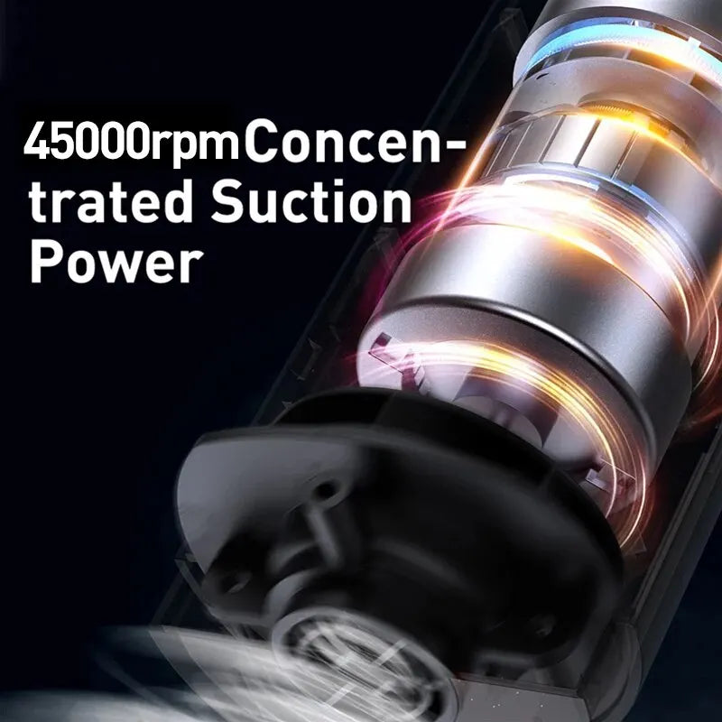 Baseus A1 Car Wireless Vacuum Cleaner Portable Handheld Automotive Vacuum Cleaner Mini Powerful 45000rpm For Car Home Cleaning