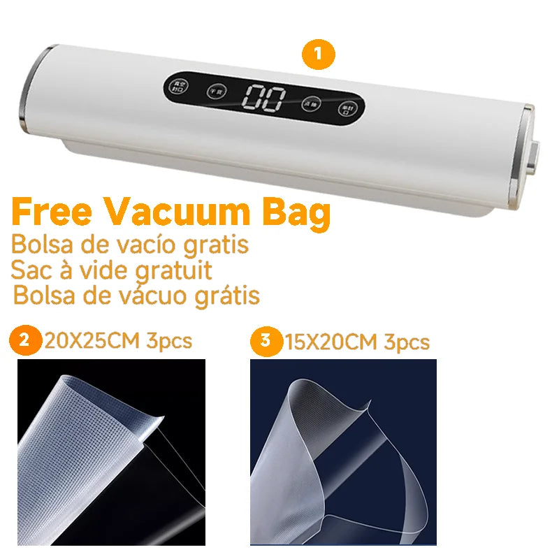 NEW Set Vacuum Sealing Machine Sealer + Bags for Kitchen Food Vacuum for Products  Home Appliance Cuisine Packaging Plastic Bag Sealant Kitchen Accessories