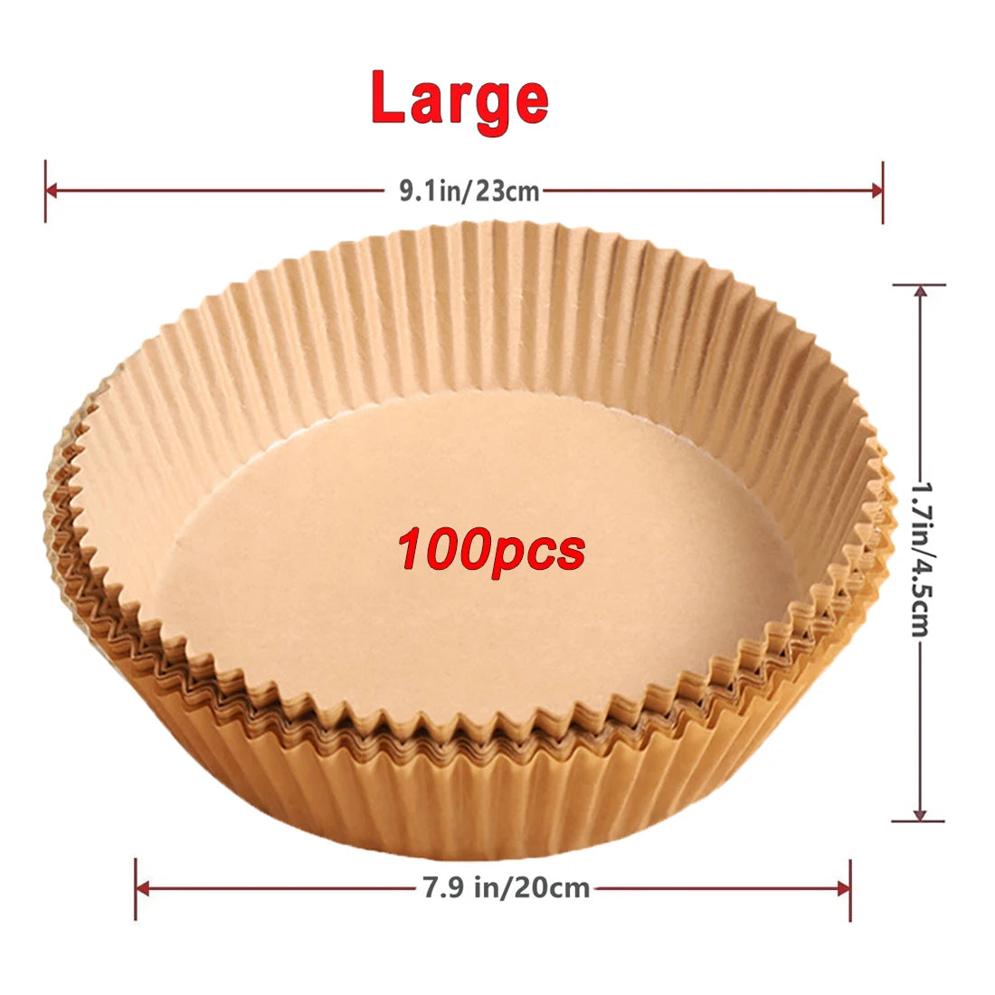 NEW Arrivals 100PCS Set Air Fryer Disposable Paper Non-Stick Air Fryer Baking Paper Plates Round Air-Fryer Paper Liners Paper Kitchen Accessories