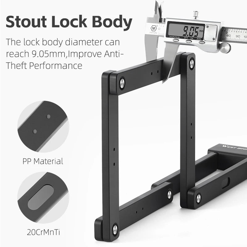 Foldable Bike Lock 3 Key Strong Security Anti-theft Bicycle Lock Heavy Duty Chain Cable Padlock Motorcycle Lock