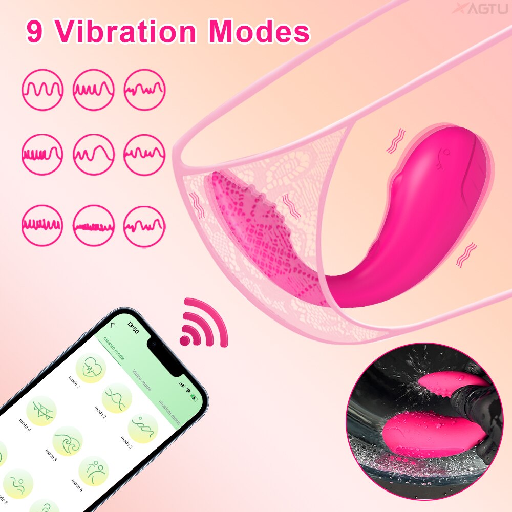 Wireless Bluetooth APP Vibrator for Women Clitoris G Spot Dildo Stimulator Vibrating Love Egg Sex Toys for Adults Female Panties