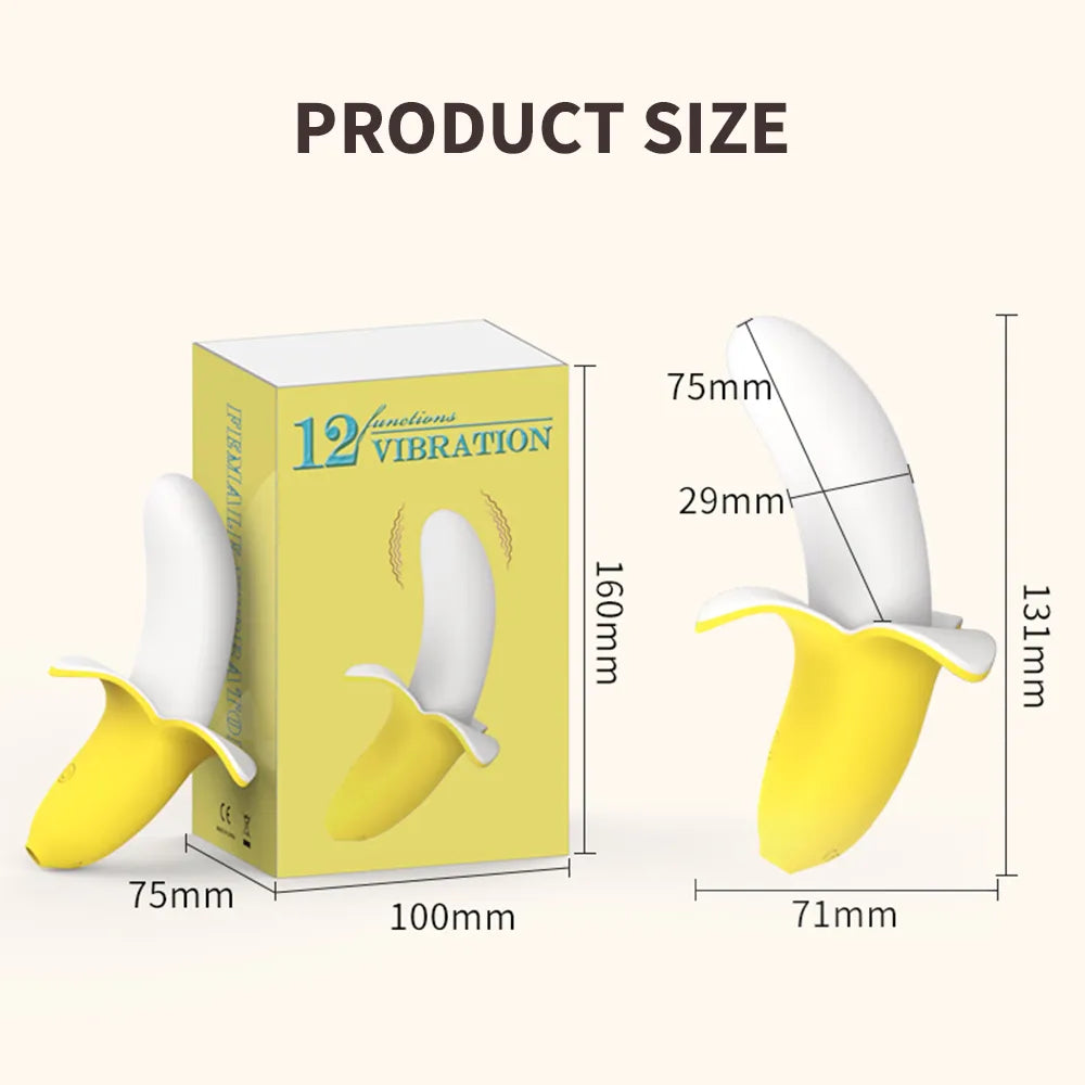 Banana-shaped Clitoral Vibrator G-spot Vaginal Stimulator Soft Silicone Dildo Female Masturbator Cute Adult Sex Toy For Woman