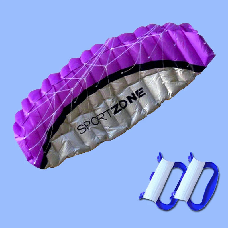 Hot Selling Large 250cm Blue Color Professional Adults Kites Flying Dual Line Power Festival Show Kites Outdoor Beach Kite Board Windsurf  kitesurfing Ripstop Sky Water Sports Supplies
