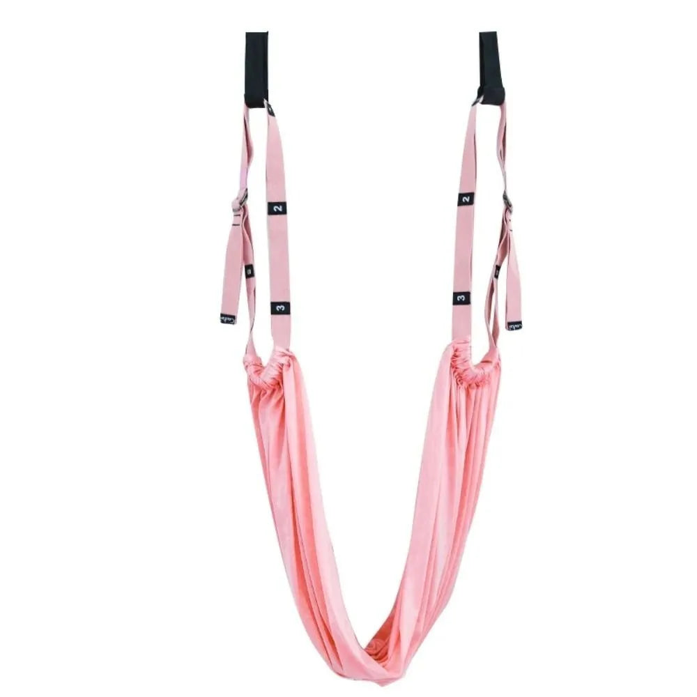 NEW 3 Colors Adjustable Women Aerial Yoga Strap Elastic Stretch Door Hanging Aerial Yoga Hammock Swing Flexibility Training Home Gym Accessories