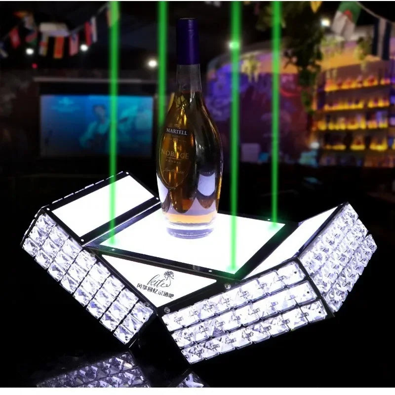 Bar Night Club Laser Metal Castle LED Light Base Whisky Wine Champagne Display Luxury Carrier Holder Bottle Presenter Glorifiers Home Bars Pubs Restaurants Hotels Barware Supplies