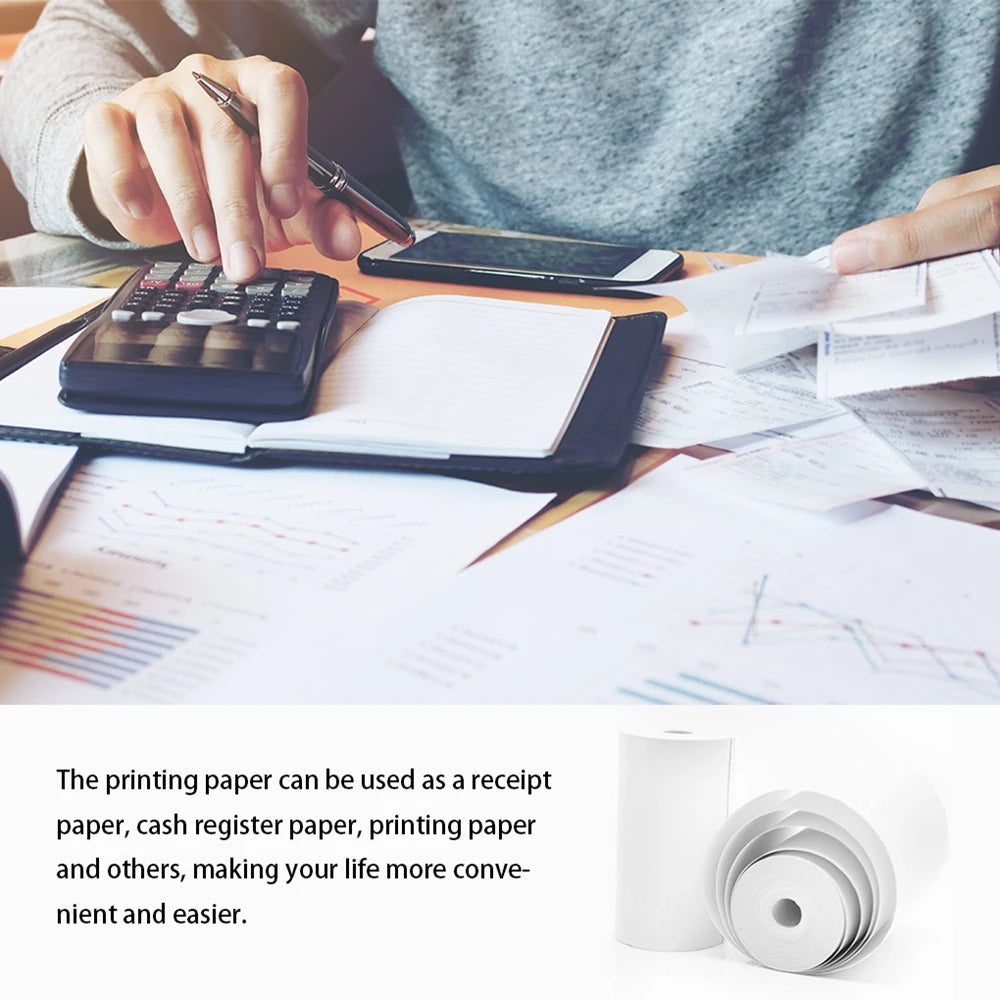 10Rolls 57x25 MM Thermal Paper White Camera Instant Print  Camera Printing Paper Replacement Accessories Parts