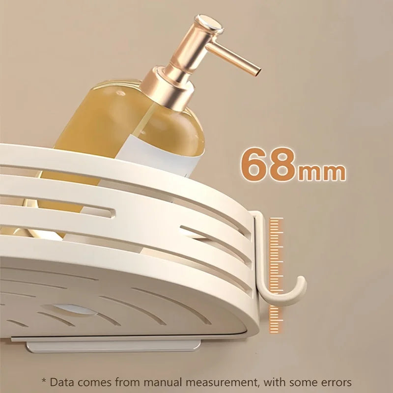 Bathroom Shelf Aluminum Alloy Shampoo Rack Wall Corner Shelf Makeup Storage Organizer Sticker Installation Bathroom Accessories