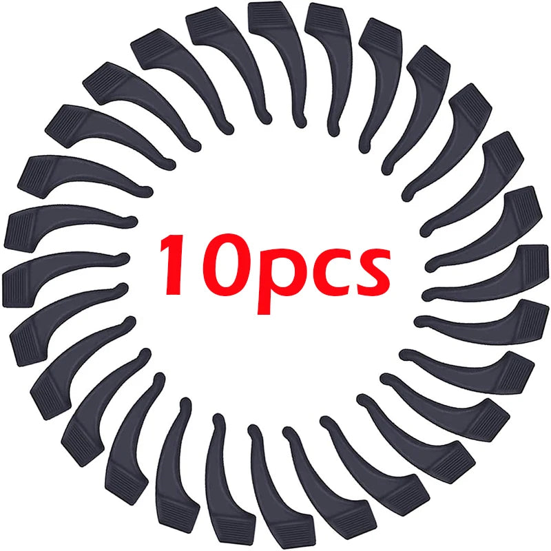 New Arrivals 20 Pairs Set (40PCS) Silicone Anti-Slip Ear Hooks for Women Men Antiskid Glasses Leg Ear Sleeve Clear Anti-fall Eyewear Holder Accessories