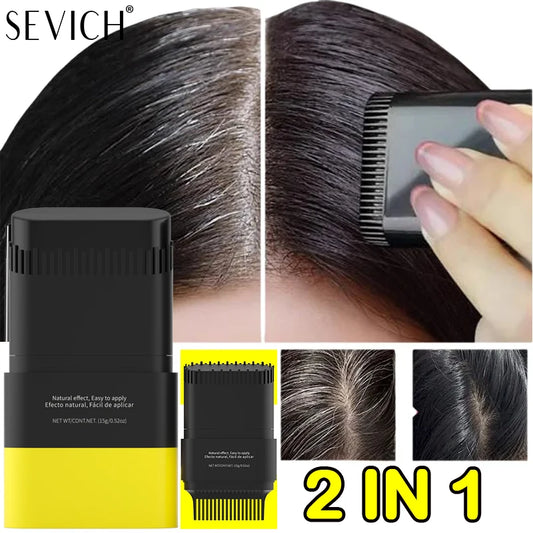 NEW 2PCS Set 3 Colors Portable Korean Hair Dye Stick 15g Waterproof Hairline Root Concealer Stick Disposable Instant Grey Coverage Hair Coloring Pen Women Men Hair Care Accessories