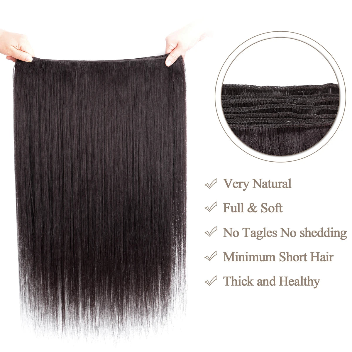 NEW Arrivals 12 Colors 150g Synthetic Hair Extensions Straight Hair Bundles Crochet Braids Hair 26Inch High Temperature Fiber Long Straight Hair Bundle Women Hair Care Accessories Cosmetic Supplies