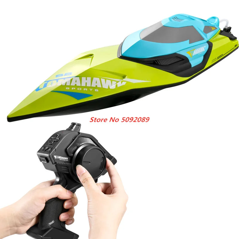 NEW Set 70KM/H High Speed 50CM Big 200M with Remote Control + 3 Batteries Ship Boat Rowing Waterproof Capsize Reset RC Racing Boat Speedboat Add Carry Bag Adults Kids Water Sports Supplies