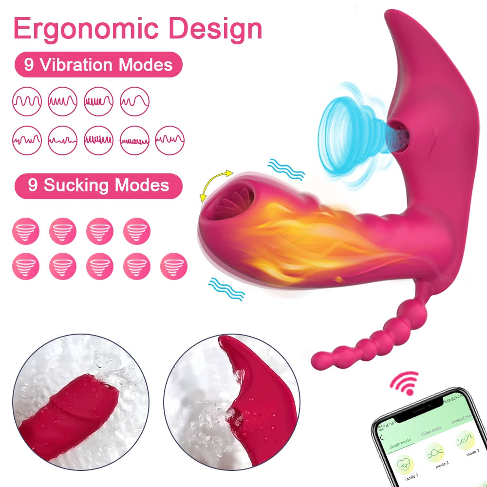 3 IN 1 Bluetooth APP Dildo Vibrator Female Masturbator Vacuum Vagina Clitoris Suck Stimulator Sex Toys for Women Couple Adult 18