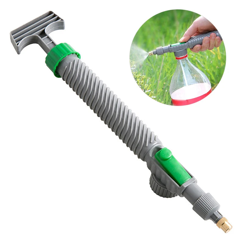 NEW Arrivals High Pressure Air Pump Manual Sprayer Adjustable Drink Bottle Spray Head Nozzle Garden Plants Flowers Watering Tool Sprayer Agriculture Tools Gardening Supplies