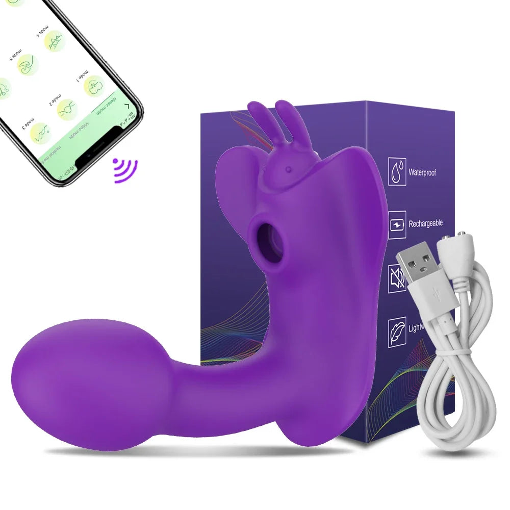 NEW Arrivals Wearable Sucking Panty Vibrator Butterfly Vibrators Dildo Adult Sex Toys For Women APP Vibrating Egg Vaginal Clitoris Stimulator