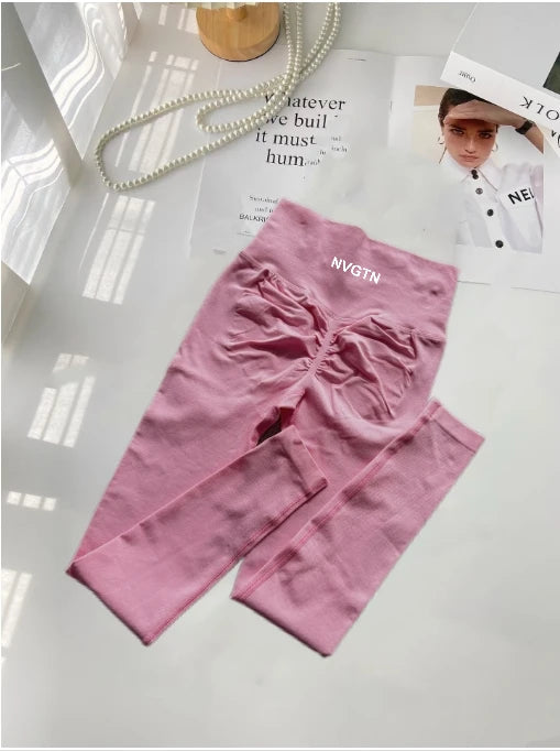 NEW Arrivals S-XL 10 Colors Summer High Quality Breathable High Elastic NVGTN Fitness Sports Fitness Yoga Pilates Cycling Pants Women Sports Clothing Supplies