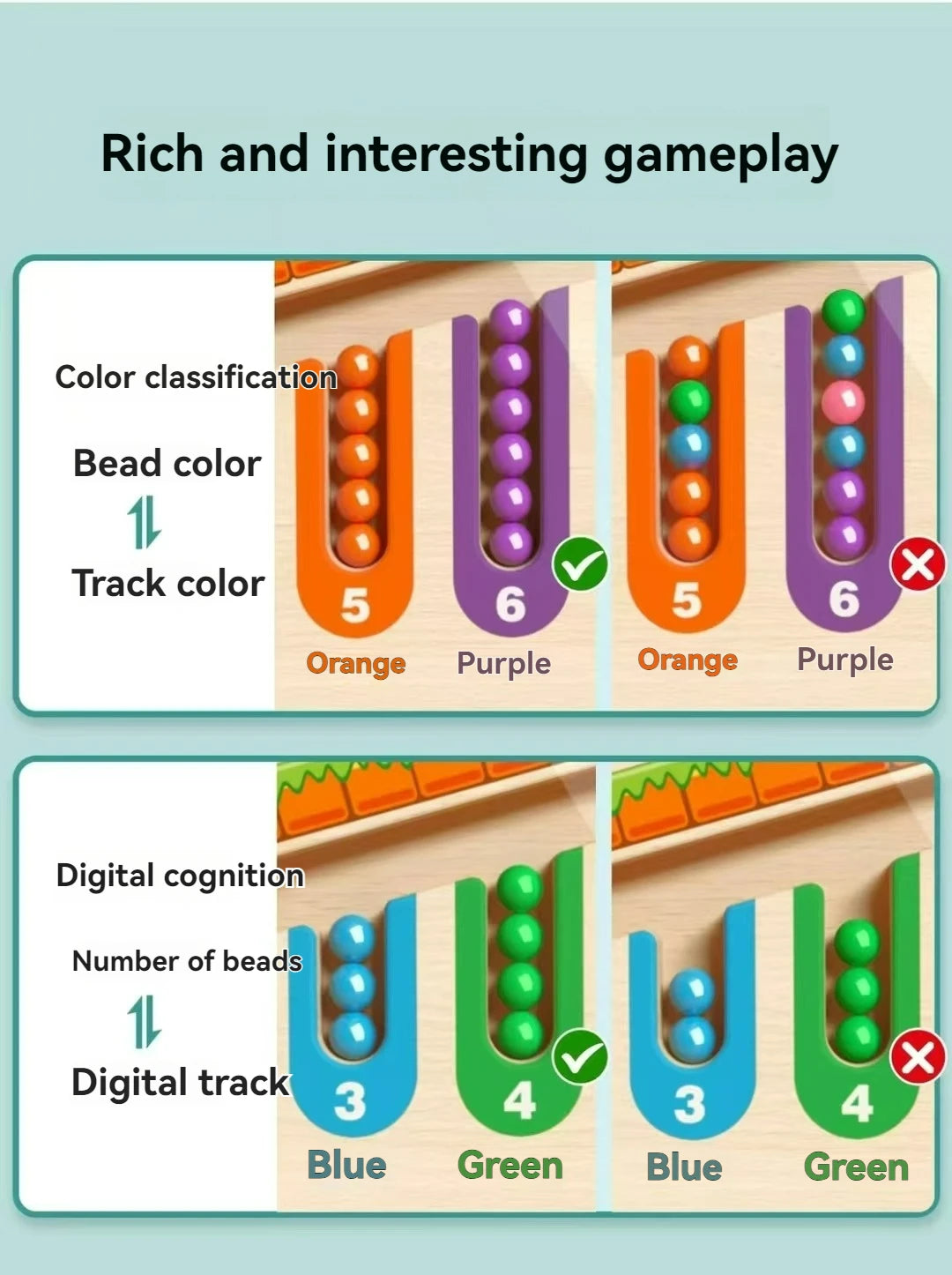Large Size Children's Magnetic Maze Walking Ball Baby Concentration Training, Writing Logic Thinking 3 year Old Early Education Puzzle To