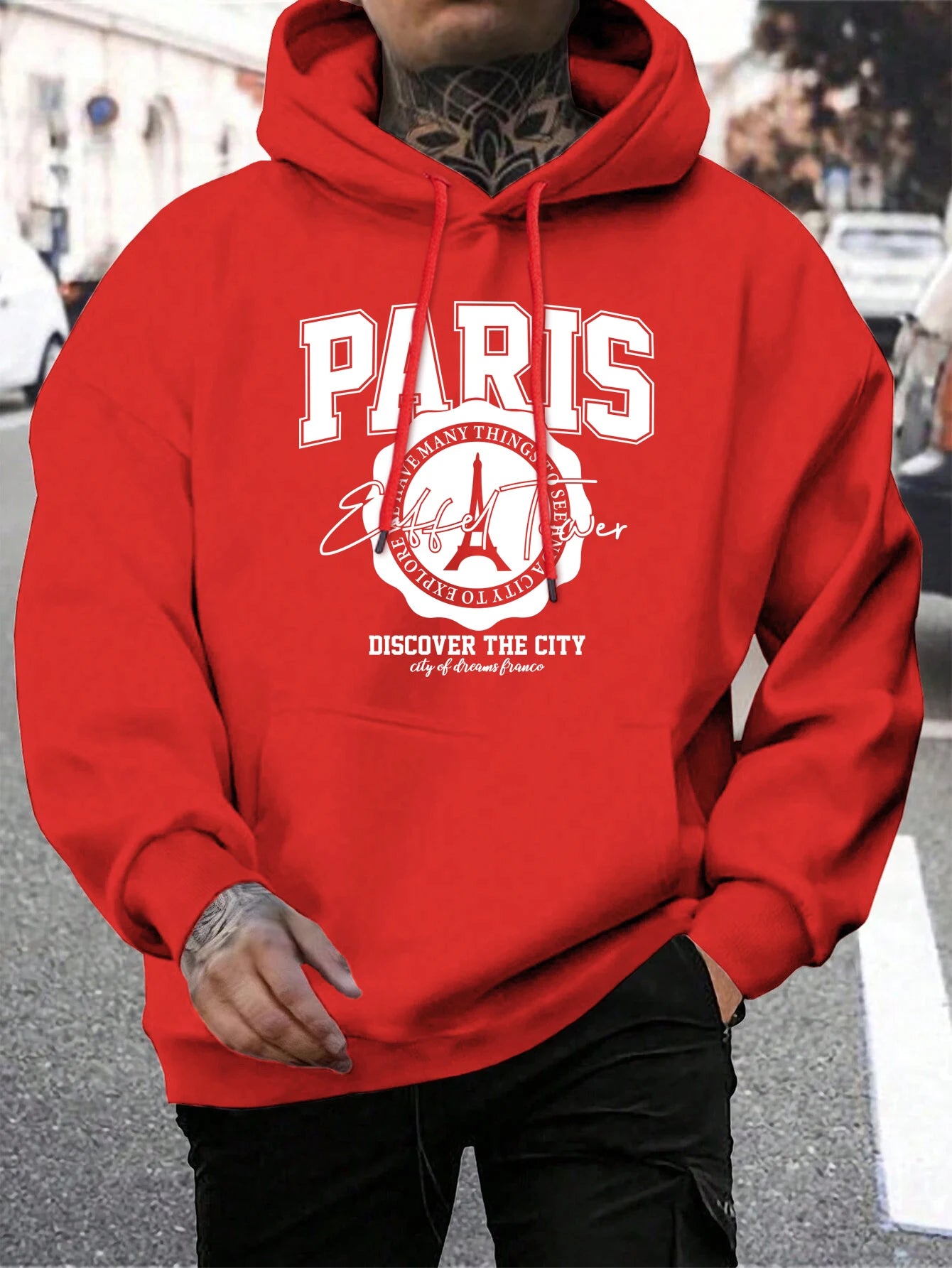 NEW Arrivals S-2XL (Asian Size) 5 Colors Whiskey Castle Print Men's Hoodies Fashion Fur-Liner Hoodie Warm Fleece Hoody Man Autumn High Quality Clothes Casual Fashion Clothing Products
