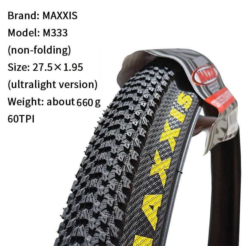 Maxxis M333 PACE Mtb Bicycle Tire 26 * 1.95 26 * 2.1 27.5 X1.95 27.5x2.1 29 x 2.1 29er Mountain Bike Tire Steel Wire Bicycle 1PC