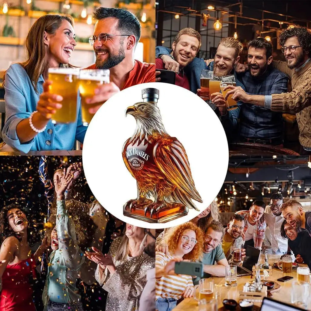 NEW Arrivals Whiskey Eagle Bottle Borosilicate Glass Sparkling Wine Bottle Animal Modeling Wine Bottle Home Bar Decoration Gifts Home Bar Drinkware Pubs Night Club Barware Accessories