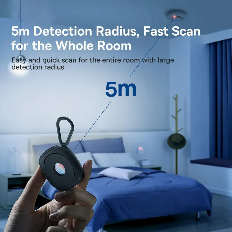 Anti-Spy Hidden Camera Detector Portable Detection Security Protection for Hotel Locker Room Public Bathroom