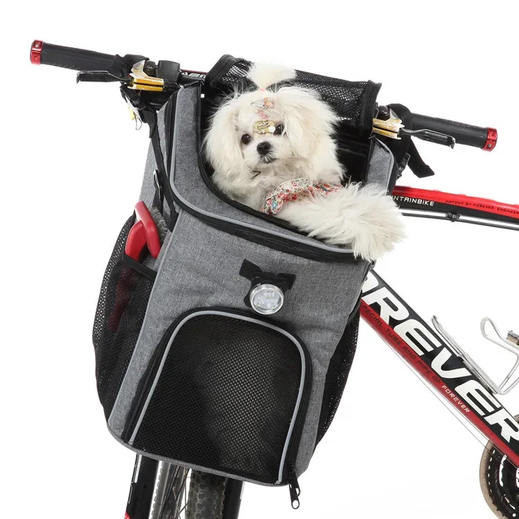 Multi-functional Pet Dog Bicycle Bag Outdoor Double-Shoulder Back Dog Bag Detachable Storage For Outings