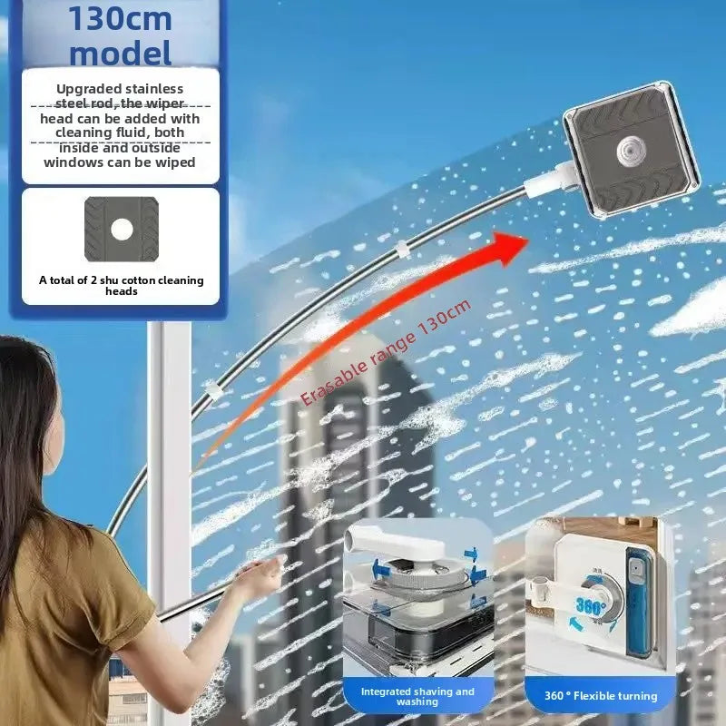 NEW Arrivals Double-Sided Arc-Shaped Household Glass Cleaner Tool Efficient Water Scrubber Window Cleaning Device Human-Arm Simulation