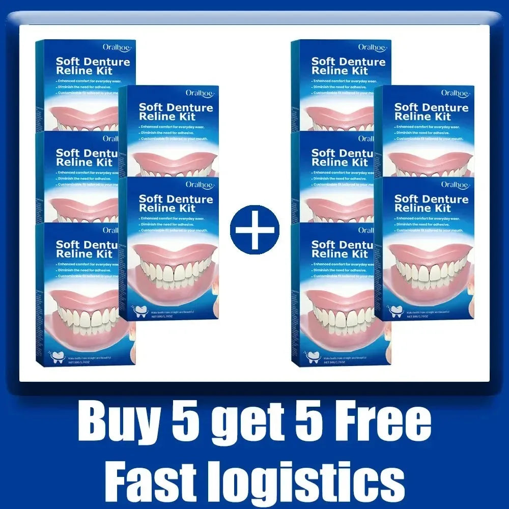 1-3-5-10-22 PCS Set Silicone Denture Kit, Soup Pack, igh and Low Level Kit, Easy to Use, Dental Care Tools Set