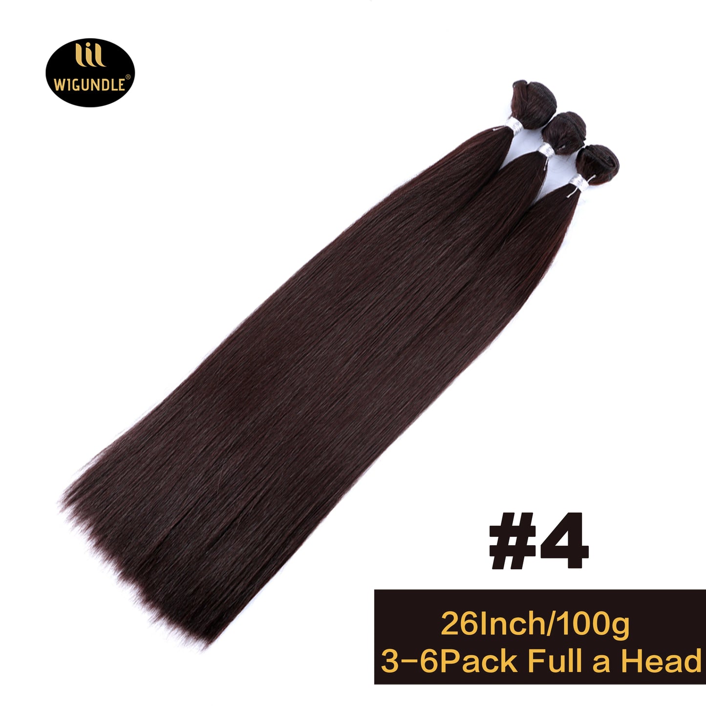 4 PCS Set 9 Colors Bone Straight Hair Bundles Salon Natural Hair Extensions Fake Fibers Super Long Synthetic Yaki Straight Hair Weaving Full to End