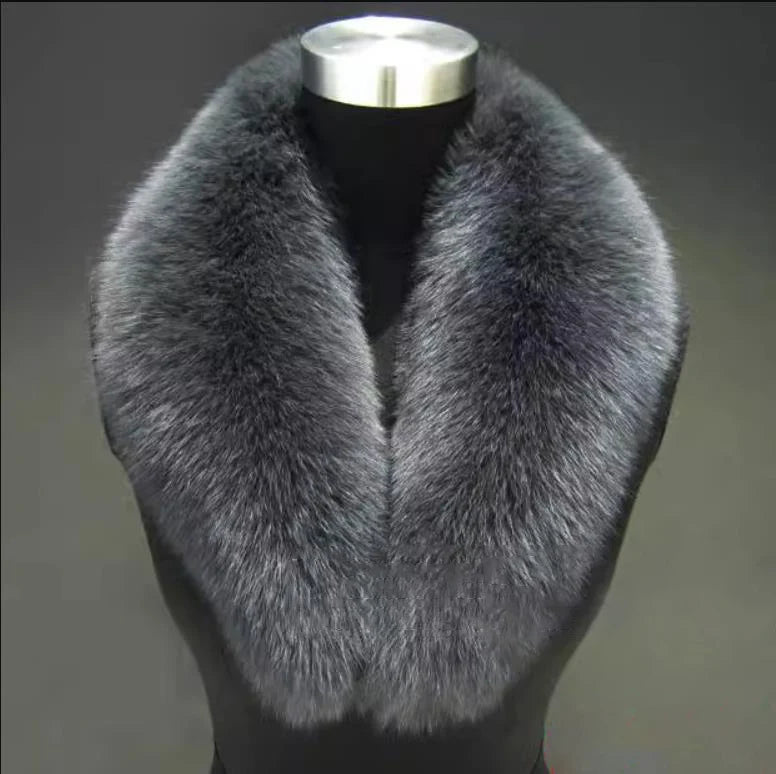 NEW Arrivals Luxury Real Natural Color Raccoon Fox Real Fur Collar Scarf Genuine Big Size Scarves Warp Shawl Neck Warmer Stole Muffler with Clip Loops Ladies Luxury Fashion Apparel Accessories Clothing Supplies