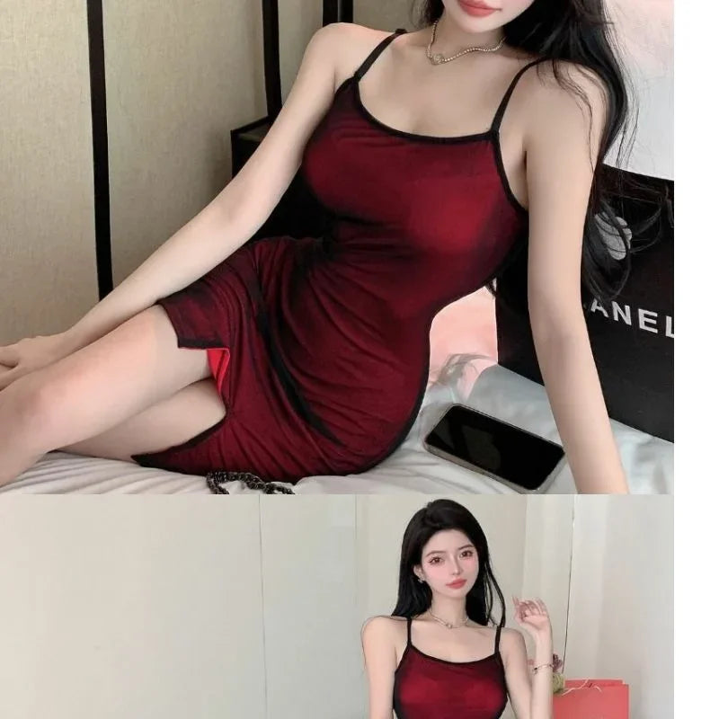 S-2XL Plus Size Women's Sexy Trendy Mini Dress Netting Wrap Bodycon Sexy Chic Night Clubwear Evening Party Sleeveless Strapless Split Short Dress Women Apparel Supplies