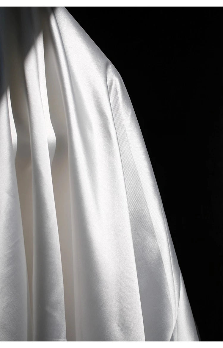 NEW Arrivals 5 Colors 1.5M + 10 Yards Luxury Super Bright White Thickened Japanese Water Gloss Tulle: Shiny Smooth Crystal Satin Texture, Special Mesh for Wedding Dress Skirts Formal Designer Clothing