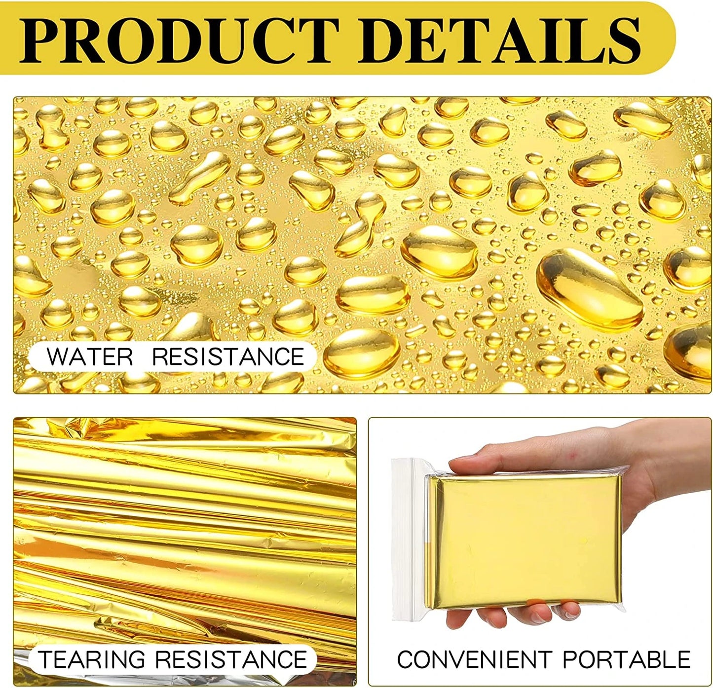 30 PCS Set 130*210cm Outdoor Emergency Gold-Sliver Survival Blanket 5-30pcWaterproof First Aid Rescue Curtain Foil Thermal Military Blanket
