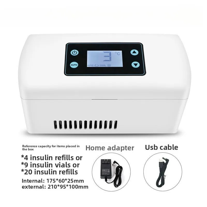 NEW Travel Portable Insulin Cooler Case + Batteries with Digital Temperature Control  for Home Outdoor Car Travel Medicine Refrigerator Pills Case Freezer Health Care Supplies