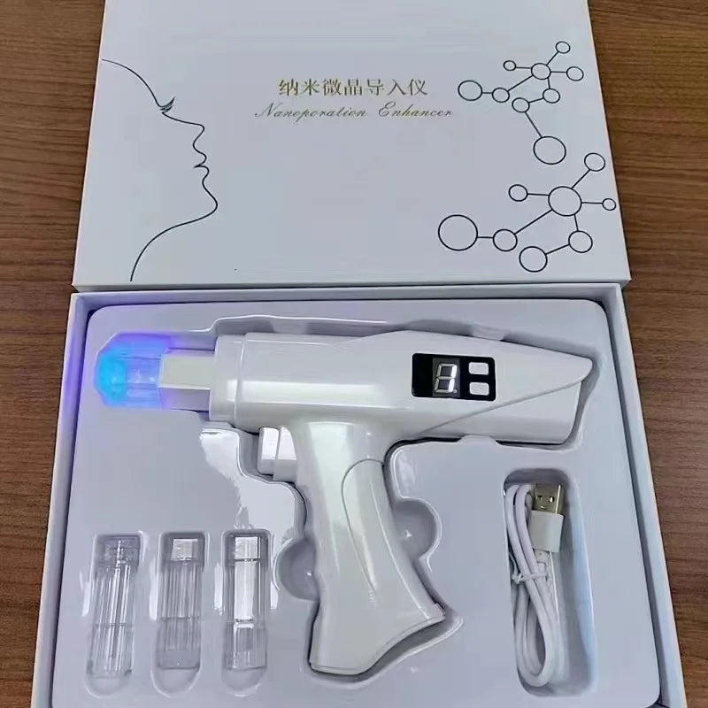 Customers Most Loved Skin Face Lifting Whitening Rejuvenation Firming Tightening Portable Mini Three-Color USB Digital Display Light Nano-Microcrystalline Non-Invasive Skin Care Beauty Salon Instrument Women Skin Care Supplie