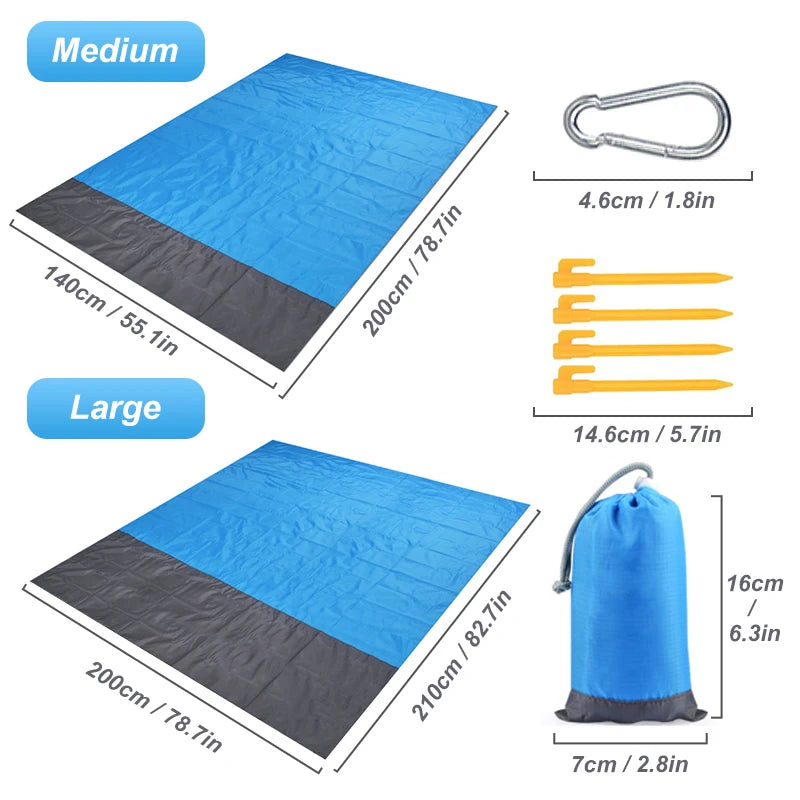 Waterproof Beach Blanket Outdoor Portable Picnic Mat Camping Ground Mat Mattress Camping Camping Bed Sleeping Pad New