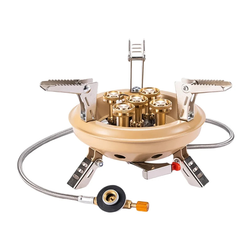 NEW Arrivals BRS-201A Portable Travel Camping Beach BBQ Gas Stove 16000W High Pressured Propane Butane Gas Burner Outdoor Emergency Stove with Piezo Ignition